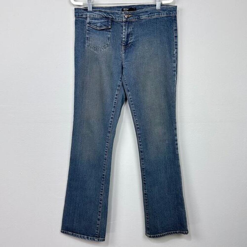 Vintage 90s Polo Jeans Ralph Lauren Size 10 Dirty‎ Wash Denim Bootcut Low Rise